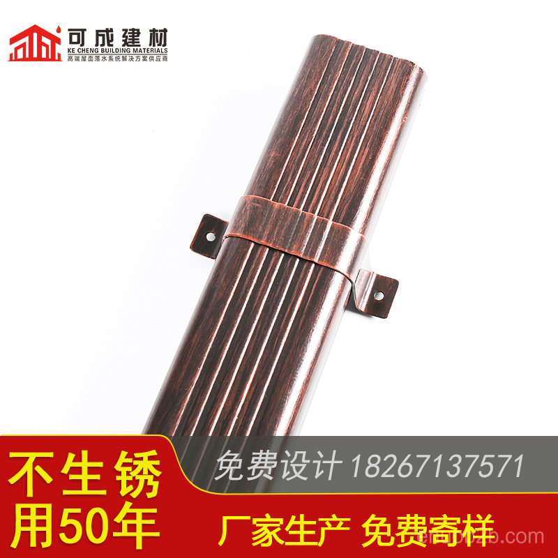 六盘水市别墅铝合金檐沟 室外金属方形雨水管优质成品