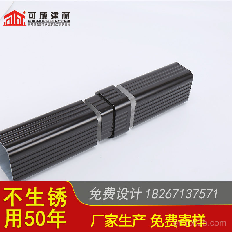 扬州市别墅铝合金檐沟 室外金属方形雨水管质量好