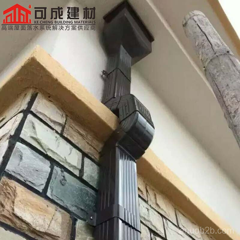 自建别墅用型材2.0厚铝合金雨水槽安装便捷