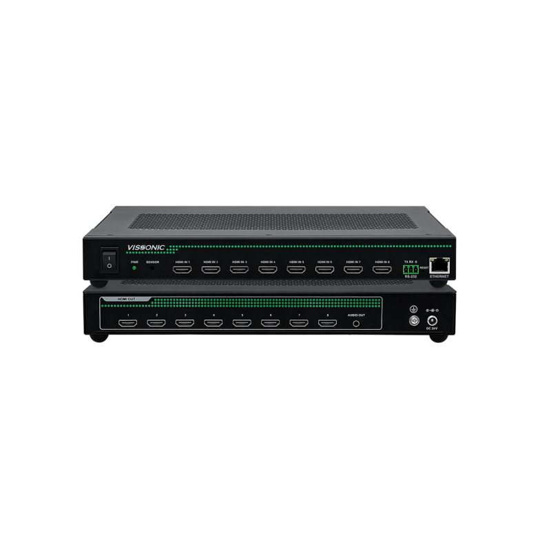 4K无缝矩阵拼接器8路输入8路输出 VISSONIC议朗